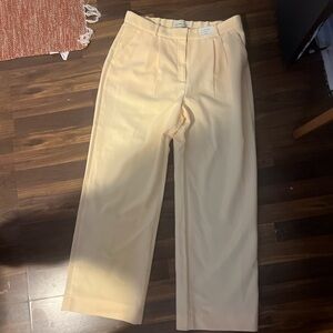 Abercrombie & Fitch Yellow Wide Leg Pants
